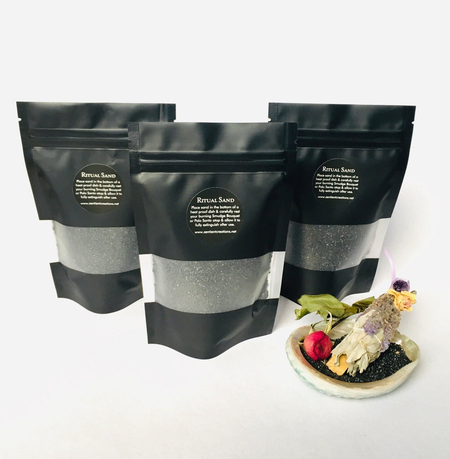 Black Quartz Ritual Sand 250g - Sentient Creations