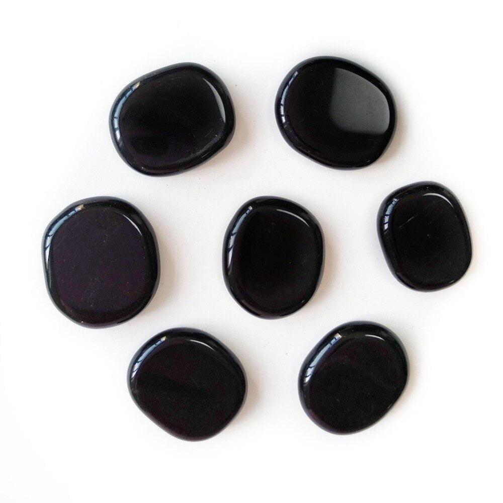 Black Obsidian Palm Stone