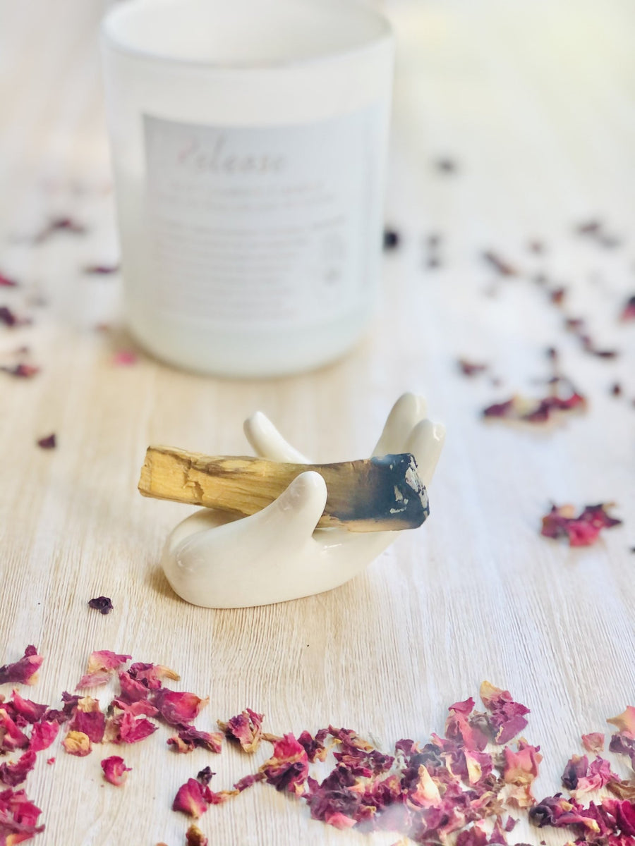 Ceramic Hand ~ Palo Santo Holder - Sentient Creations