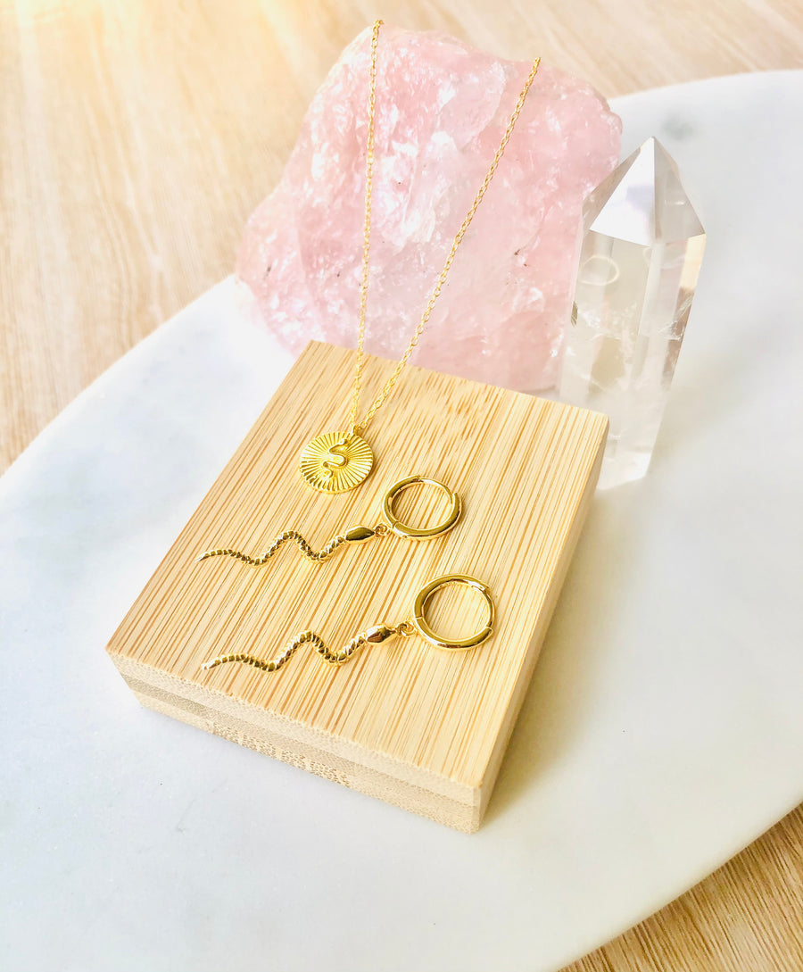 Gold Empowering Serpent Coin Pendant