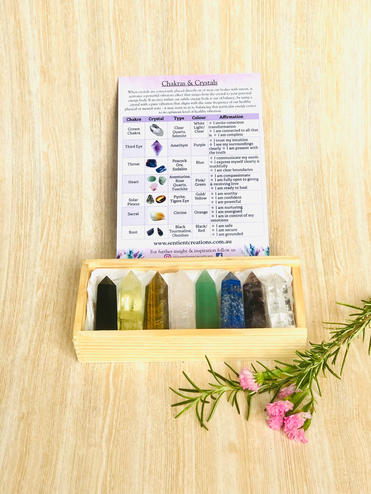 Chakra Balancing Crystal Point Set