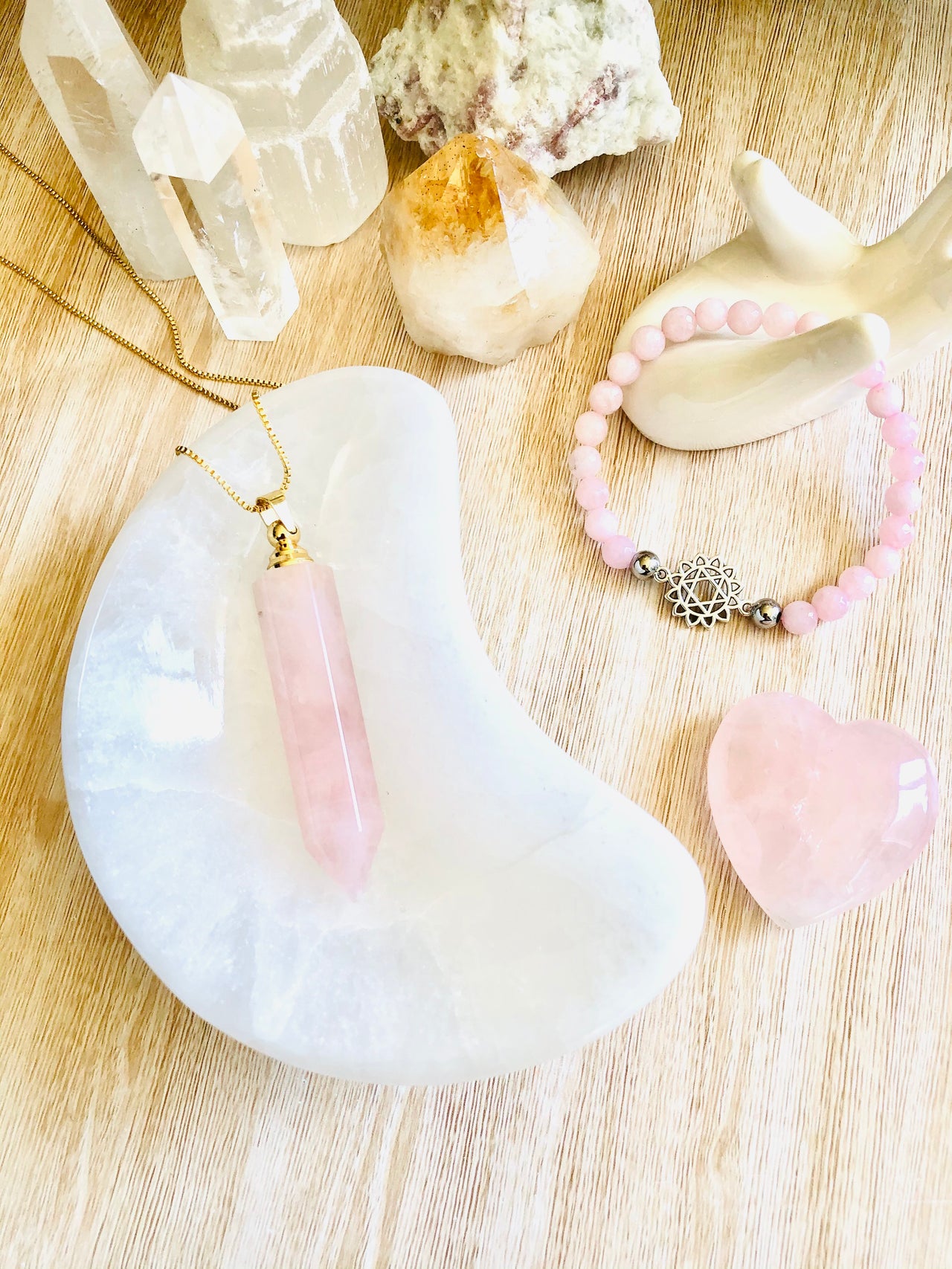 Selenite Charging Bowl ~ Crescent Moon