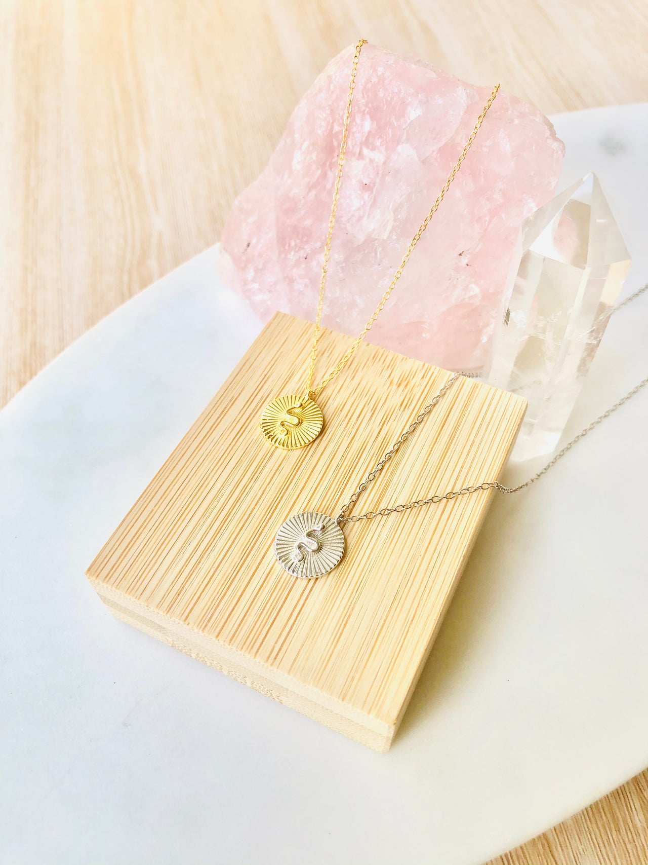 Gold Empowering Serpent Coin Pendant