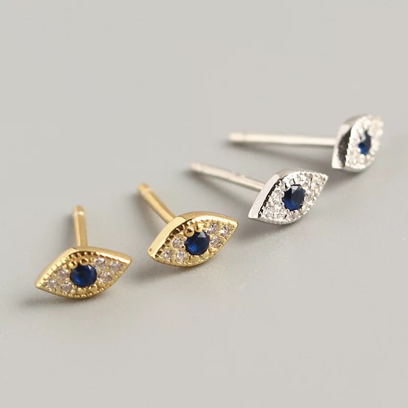 Protective Eye Studs ~ Sterling Silver