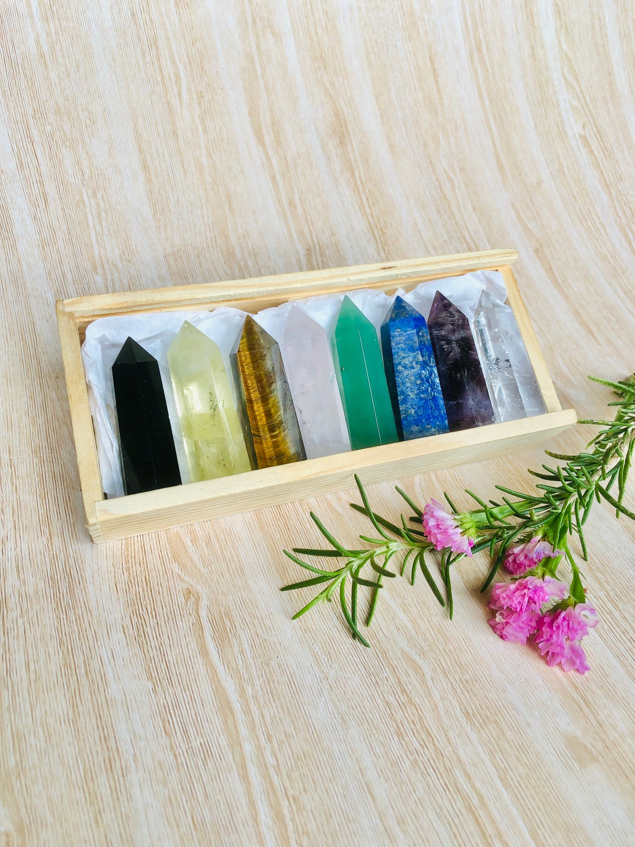 Chakra Balancing Crystal Point Set