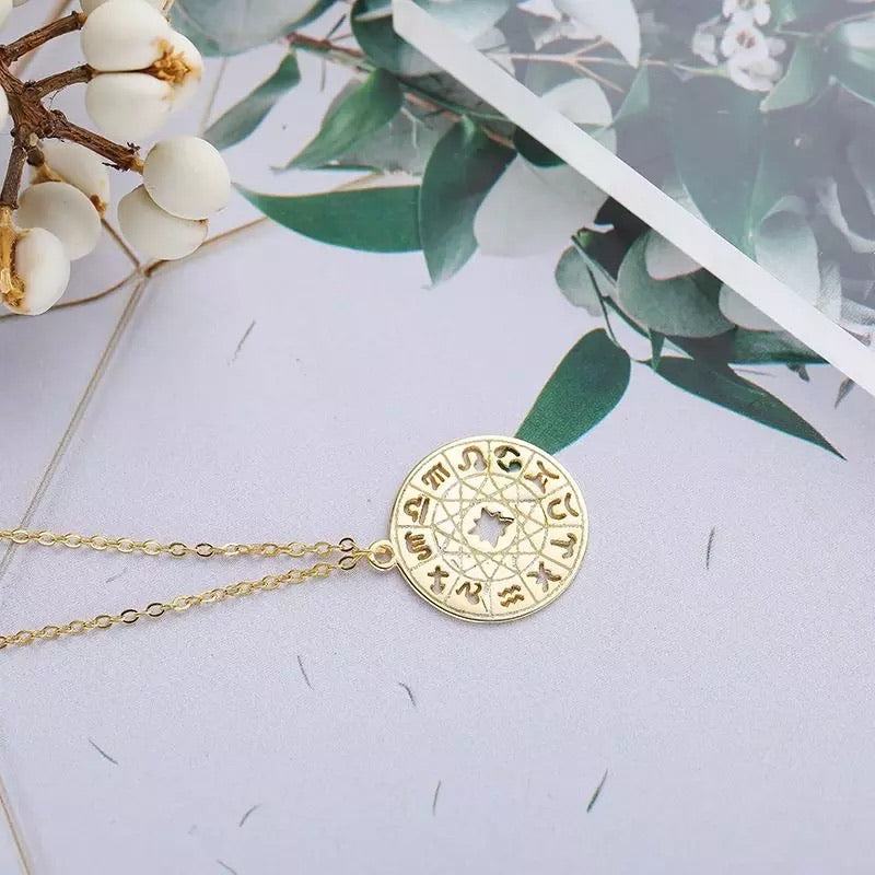 Cosmic Light ~ Dainty Zodiac Necklace 18k Gold