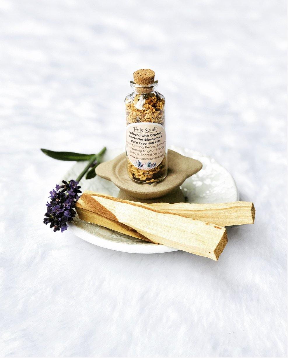 Palo Santo, Lavender & Amethyst Calming Loose Incense Blend - Sentient Creations