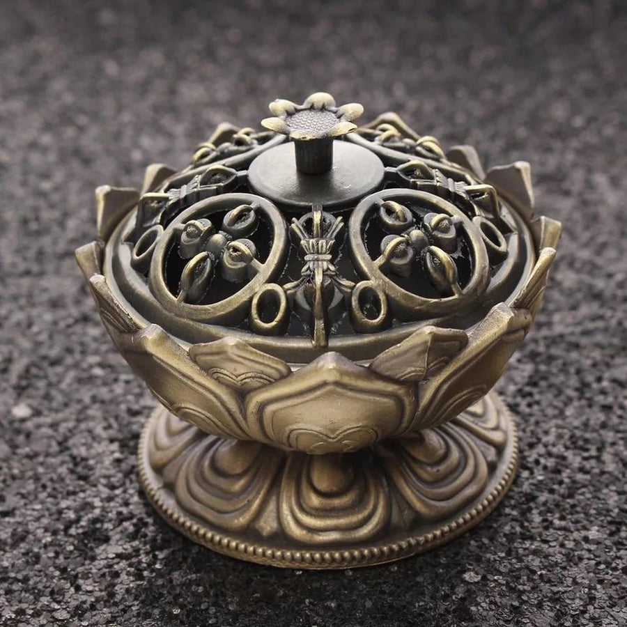 Tibetan Lotus Incense Burner - Sentient Creations